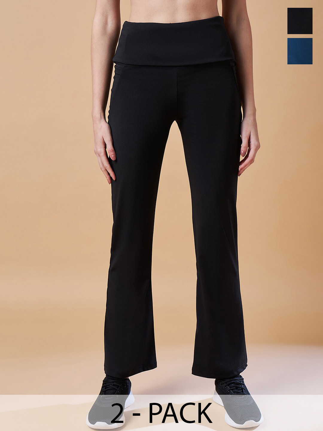 COLOR CAPITAL Set Of 2 Mid Rise Track Pants