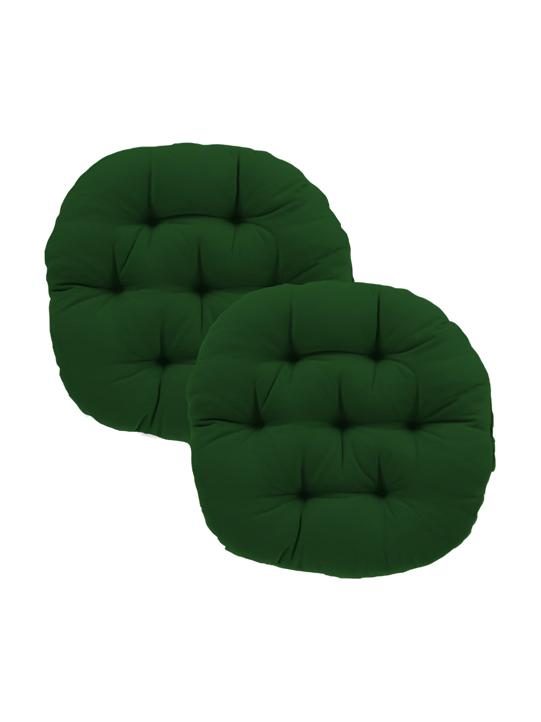 DADDY COOL 2 Pieces Dark Green Round Chair Cushion