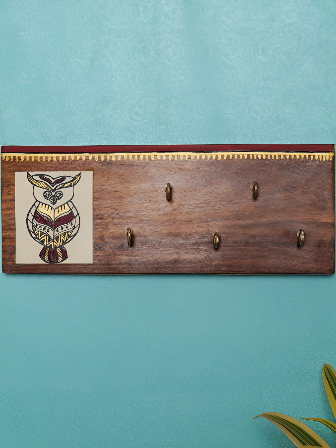 ARTYSTA BEAUTIFYING LIVES Brown & Beige Printed Wooden Key Holders