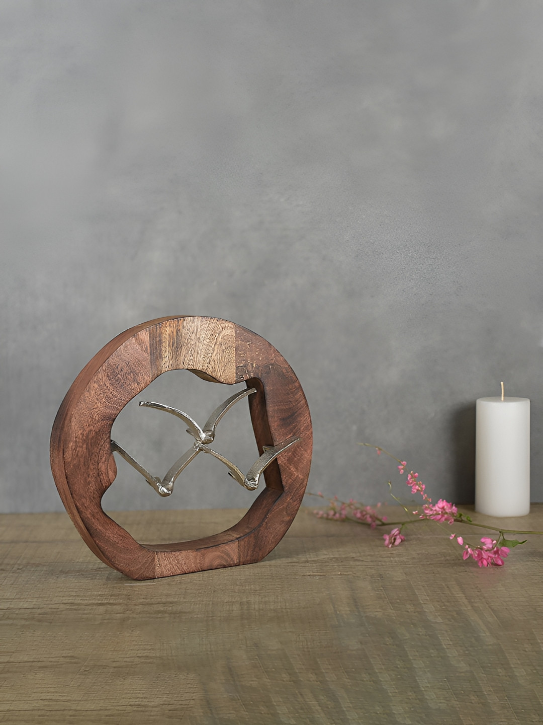 Manor House The People Birds Flying Silver Metal Metallic Living Room Medium Showpiece -