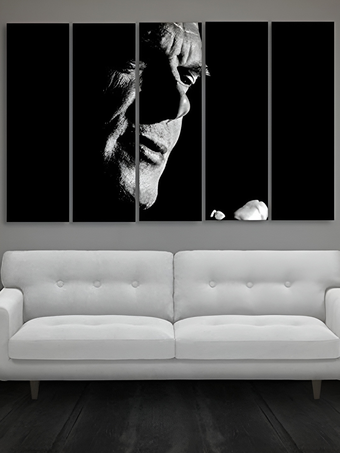 Casperme Wood 5 Piece Wall Rectangle Paintings Wall Art - 48 x 30 In