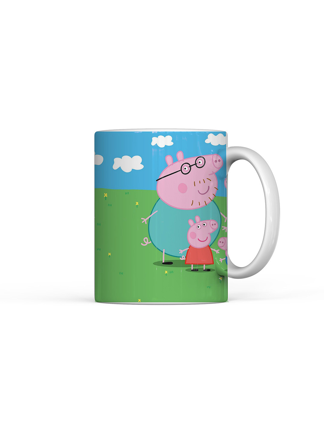 Home Decor Expert Tea White Cartoon Characters Ceramic Microwave Safe Mug-300ml