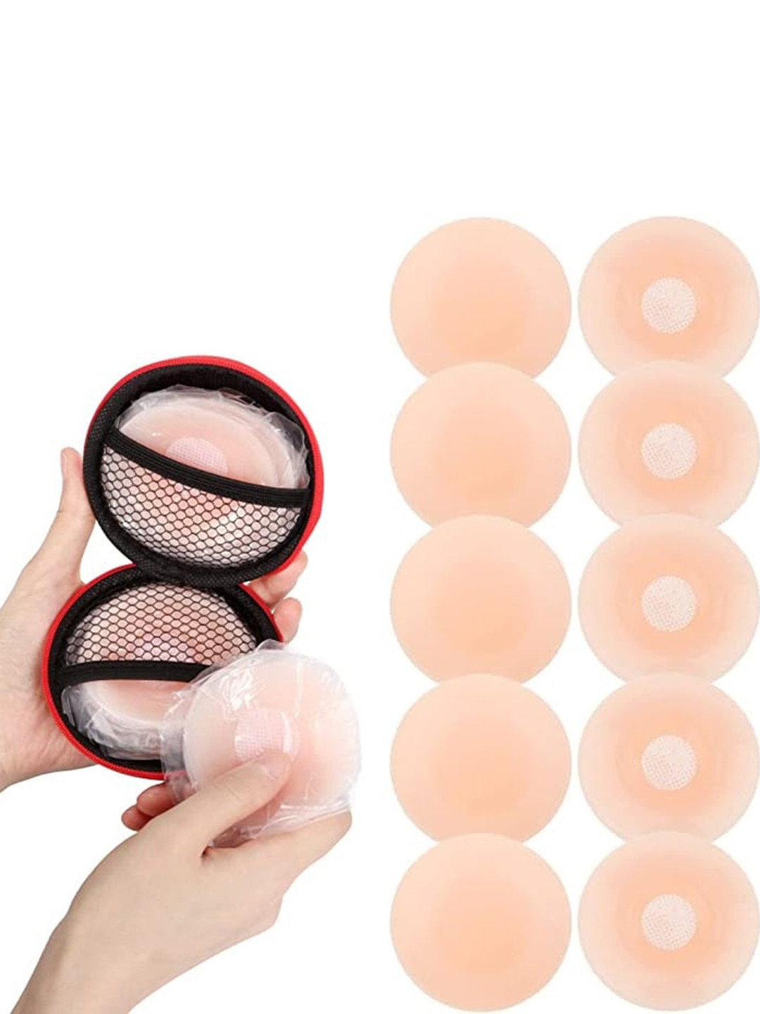 PLUMBURY Set Of 5 Stick On Silicon Nipple Cover Pasties