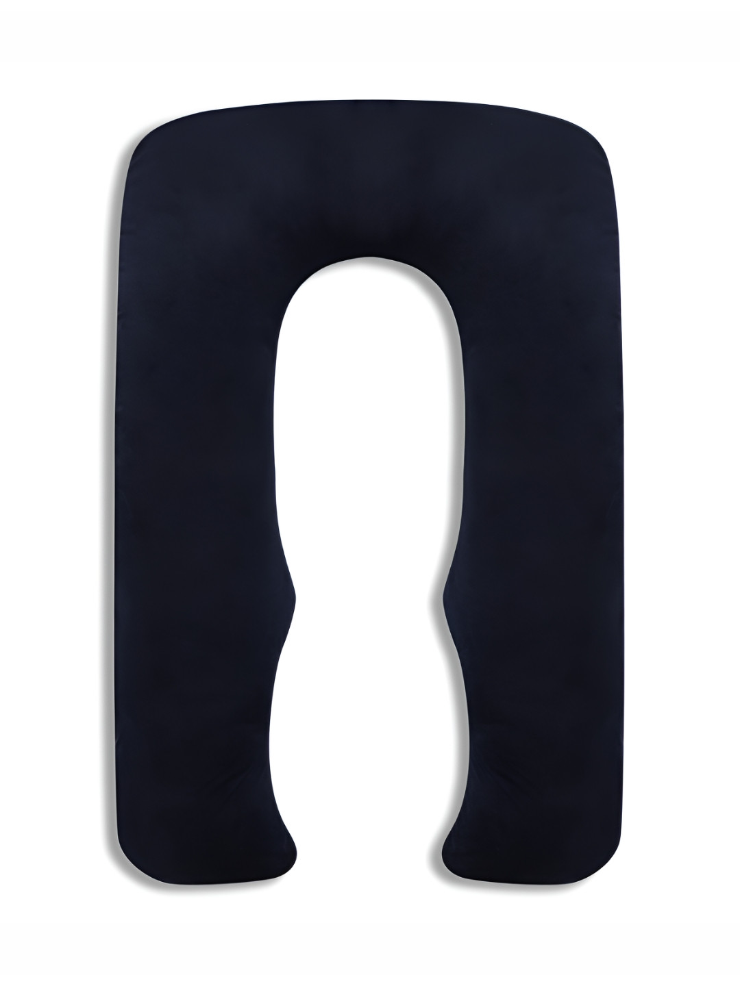 Dormyo Black Solid Faux Velvet Breathable Medium Fibre Maternity Pillow-89 x 45.72 x 127 cm