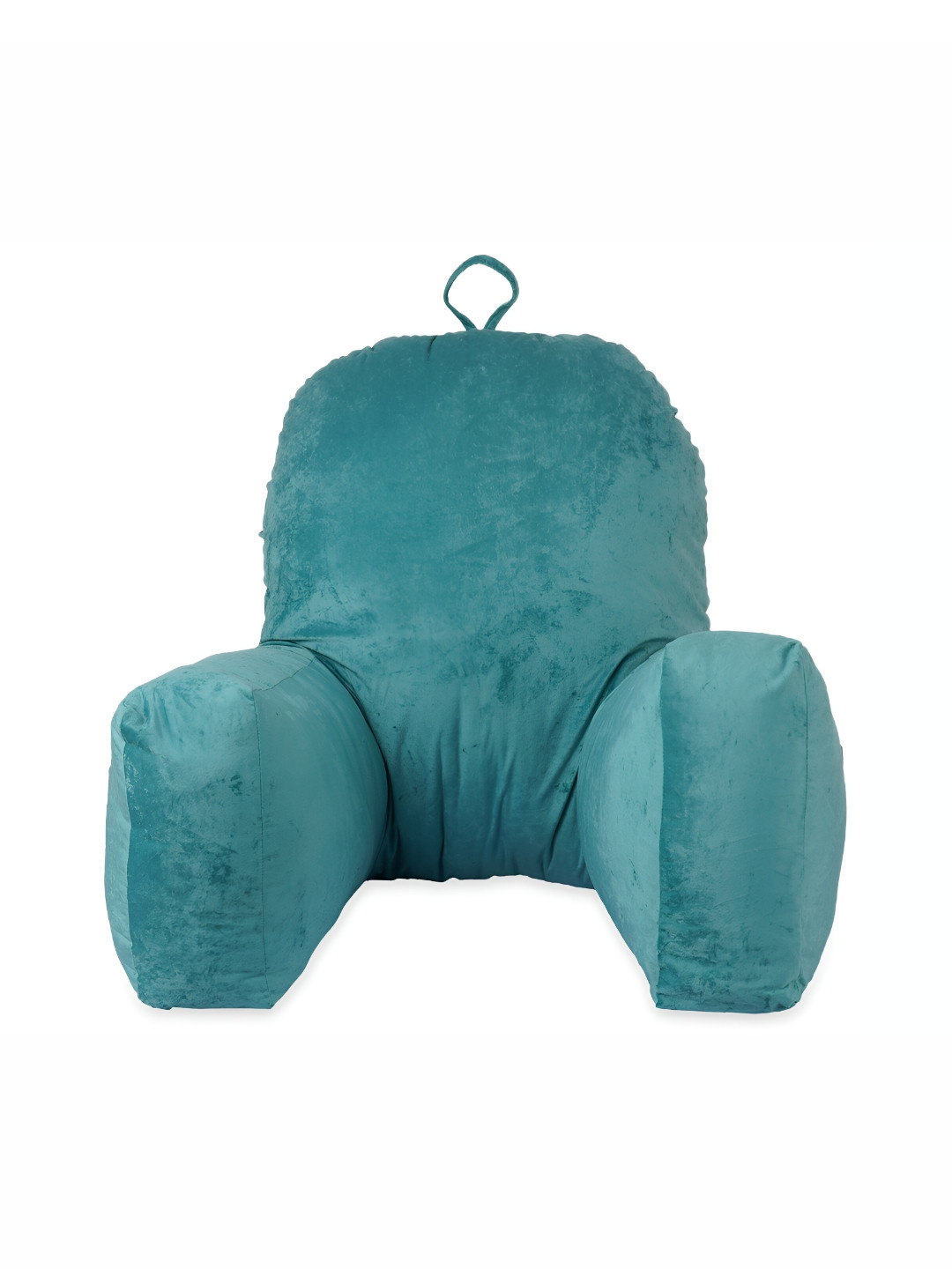 Dormyo Amore Bear Hug Green Solid Faux Velvet Breathable Medium Fibre Therapedic Pillow-28 x 28 x 61 cm