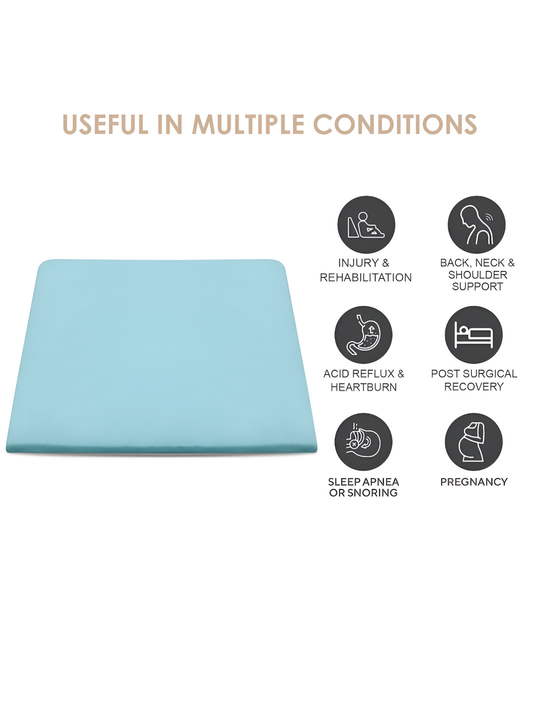 Dormyo Green Solid Faux Velvet Breathable Medium Memory Foam Therapedic Pillow-28 x 44.45 x 30.48 cm