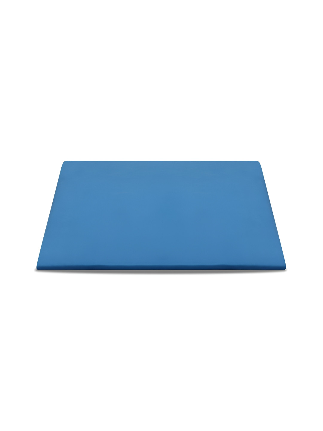 Dormyo Blue Solid Faux Velvet Breathable Medium Memory Foam Therapedic Pillow-28 x 45.72 x 30.48 cm