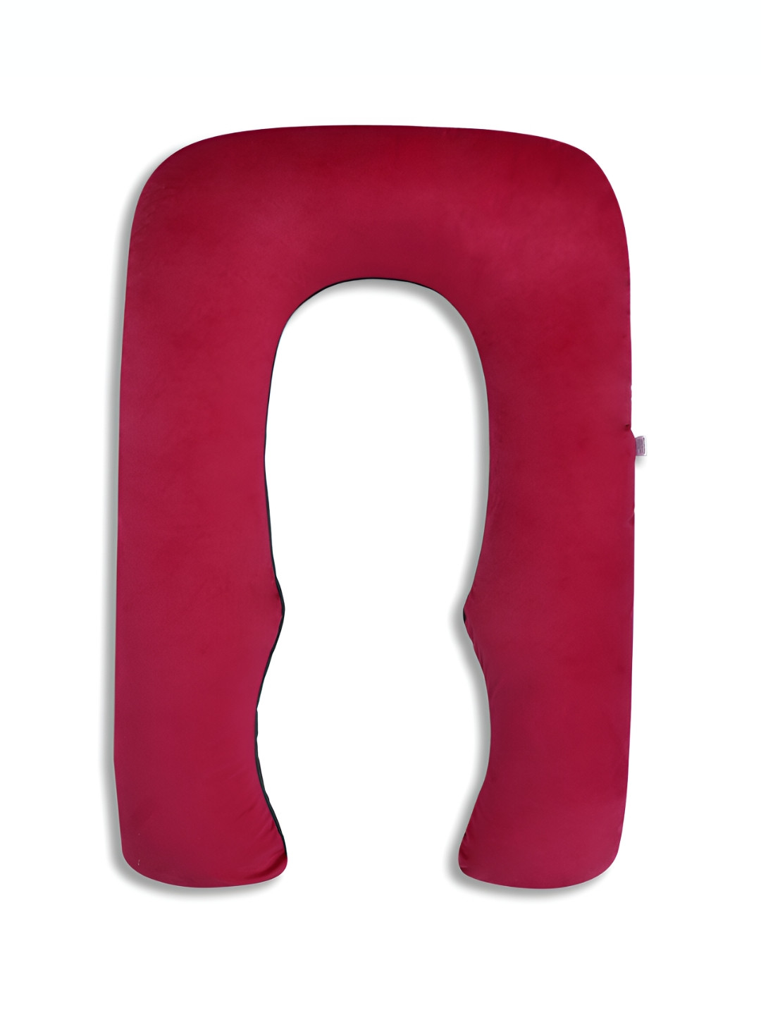 Dormyo Red Solid Faux Velvet Breathable Medium Fibre Maternity Pillow-89 x 45.72 x 127 cm