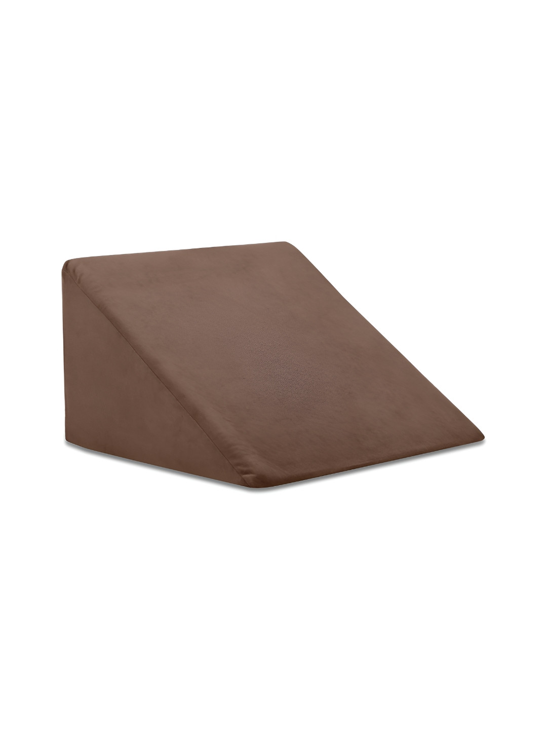 Dormyo Brown Solid Faux Velvet Breathable Medium Memory Foam Therapedic Pillow-50 x 44.45 x 30.48 cm