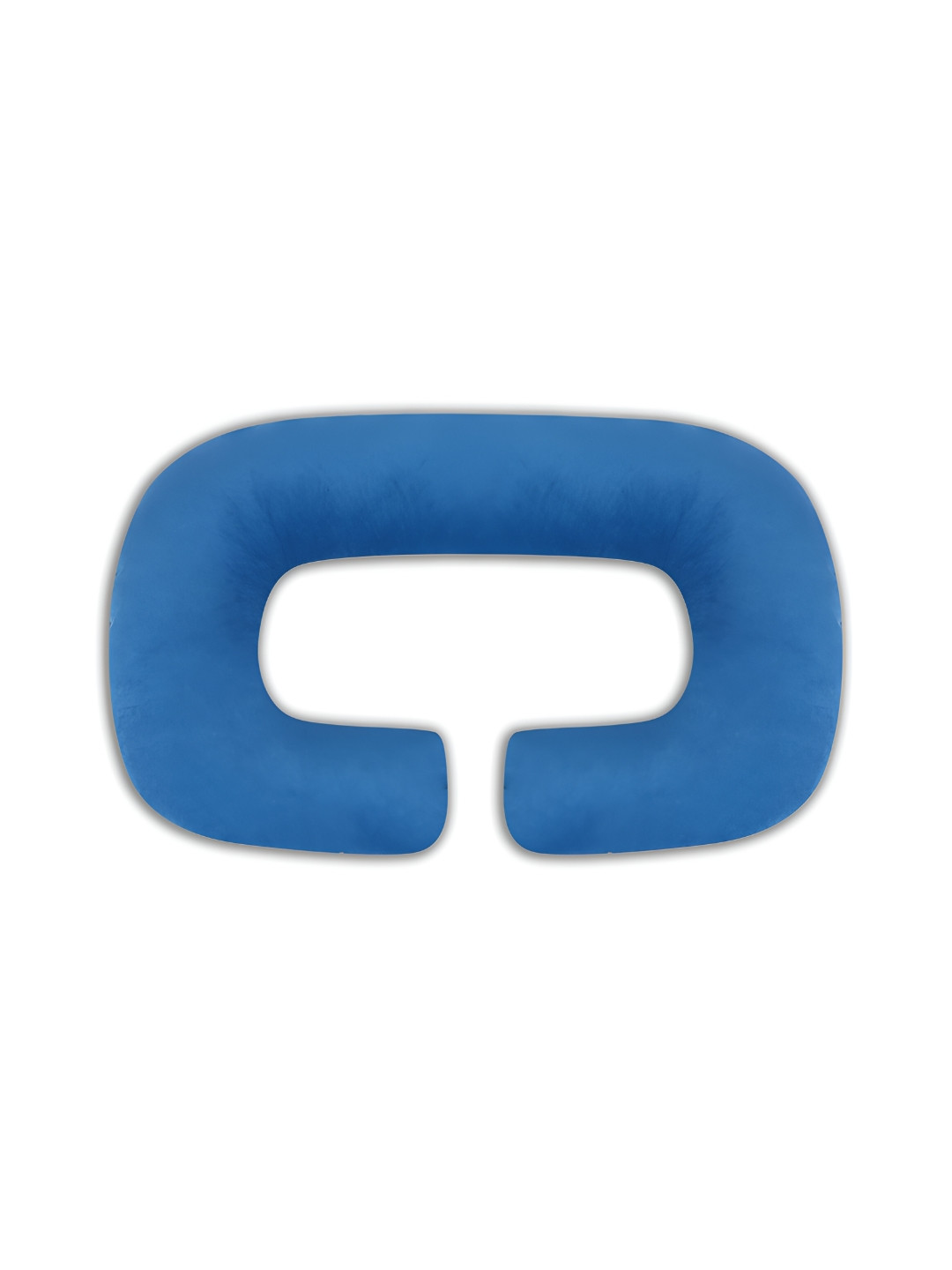 Dormyo Blue Solid Faux Velvet Breathable Firm Fibre Maternity Pillow-68.5 x 58.42 x 119 cm