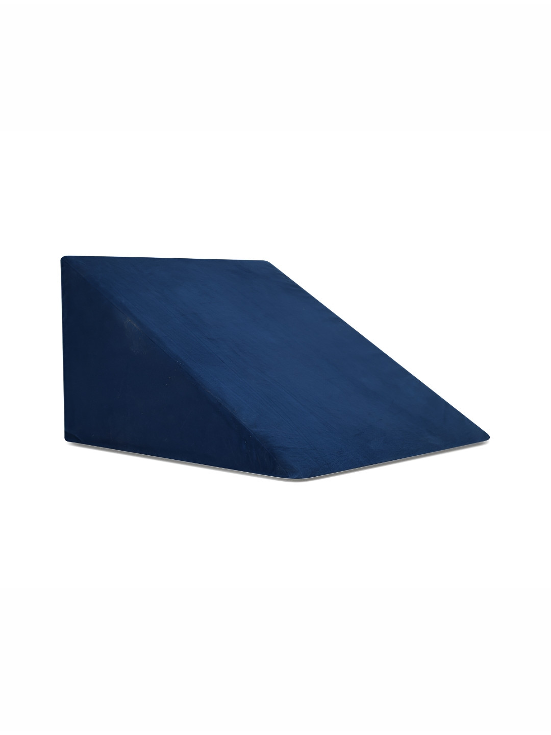 Dormyo Blue Solid Faux Velvet Breathable Medium Memory Foam Therapedic Pillow-50 x 17.78 x 53.34 cm