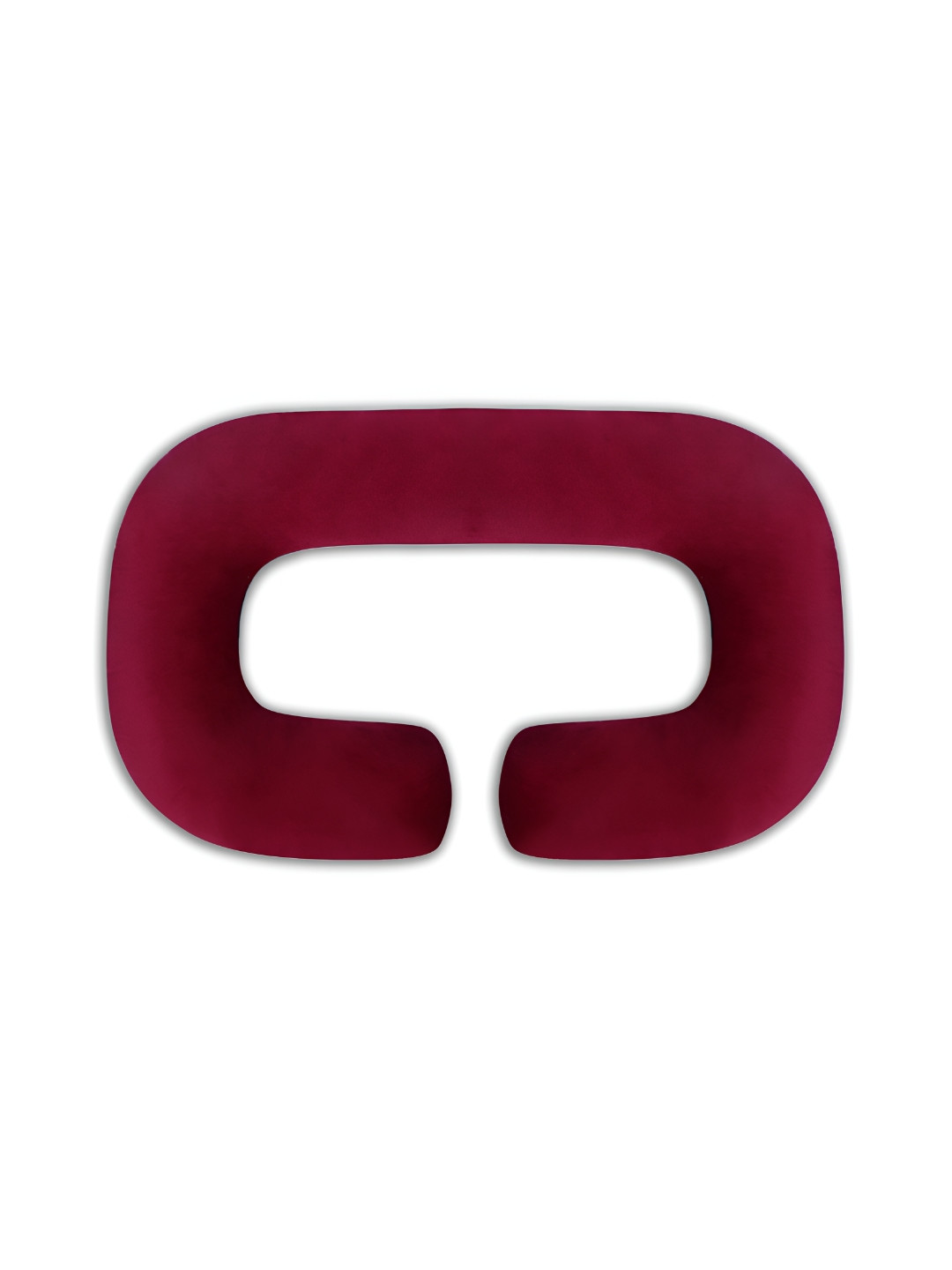 Dormyo Red Solid Faux Velvet Breathable Firm Fibre Maternity Pillow-68.58 x 58.42 x 116 cm