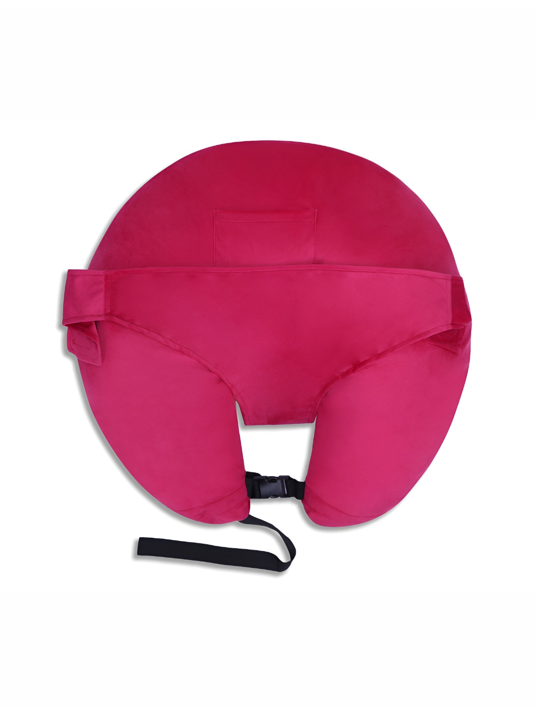 Dormyo Pink Solid Polycotton Breathable Firm Fibre Maternity Pillow-58.42 x 17.78 x 55.88 cm