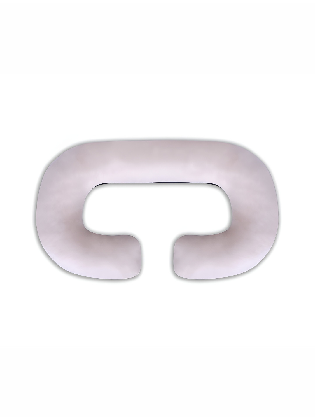 Dormyo Cream Solid Faux Velvet Breathable Firm Fibre Maternity Pillow-68.58 x 58.42 x 1.16 cm