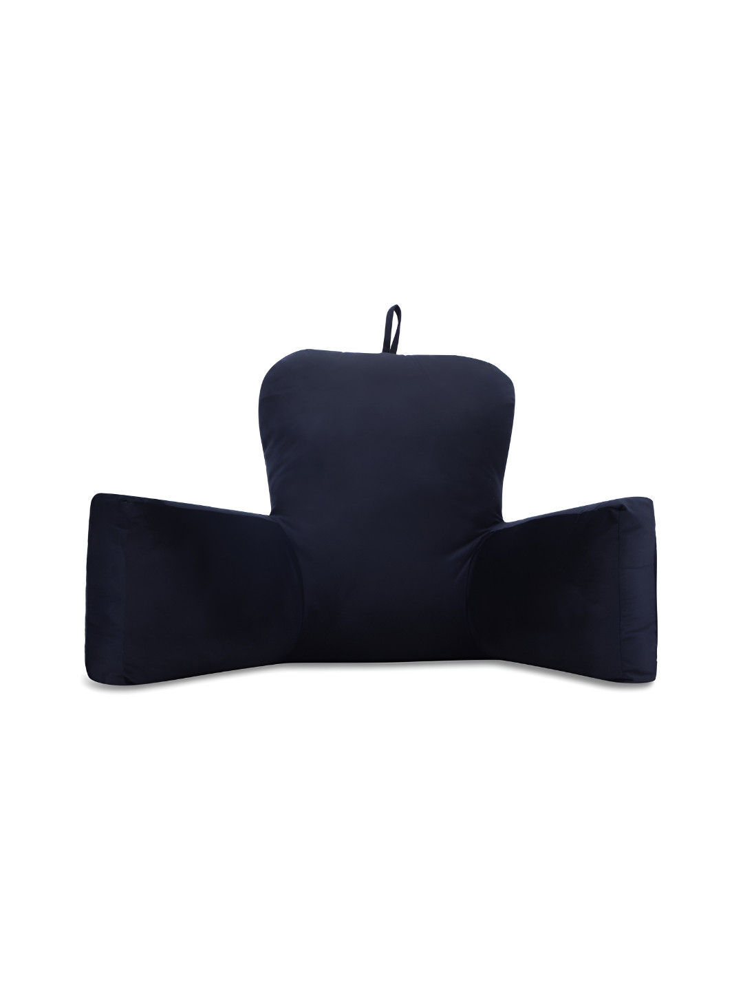 Dormyo Bear Hug Black Solid Faux Velvet Breathable Medium Fibre Therapedic Pillow-28 x 28 x 45.72 cm