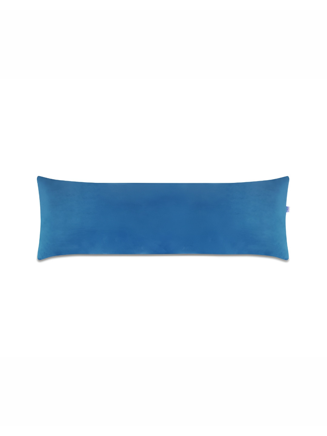 Dormyo Amore Body Arm Curl Blue Solid Faux Velvet Breathable Firm Fibre Maternity Pillow-38 x 22.86 x 130 cm