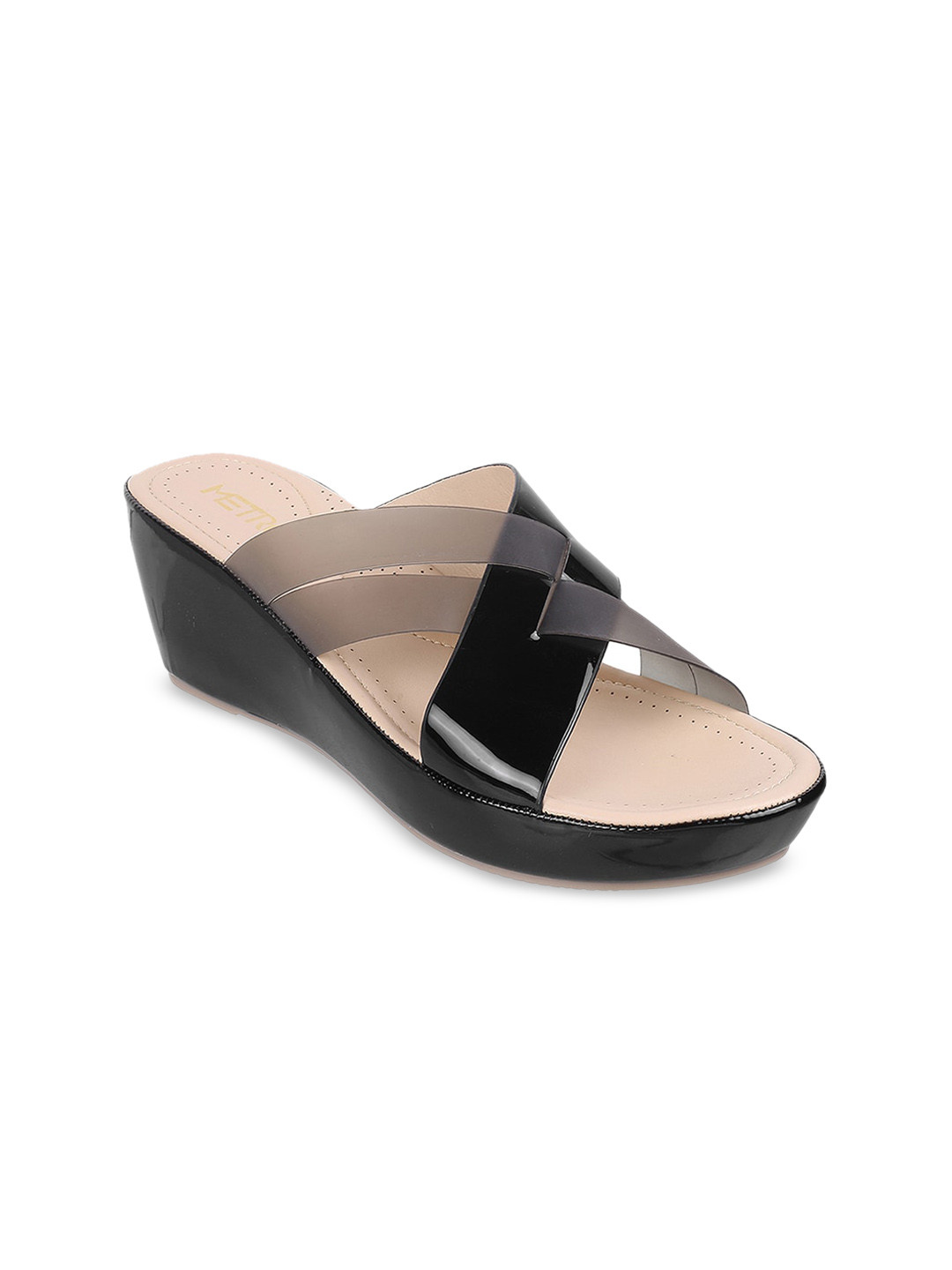 Metro Open Toe Wedge Heels