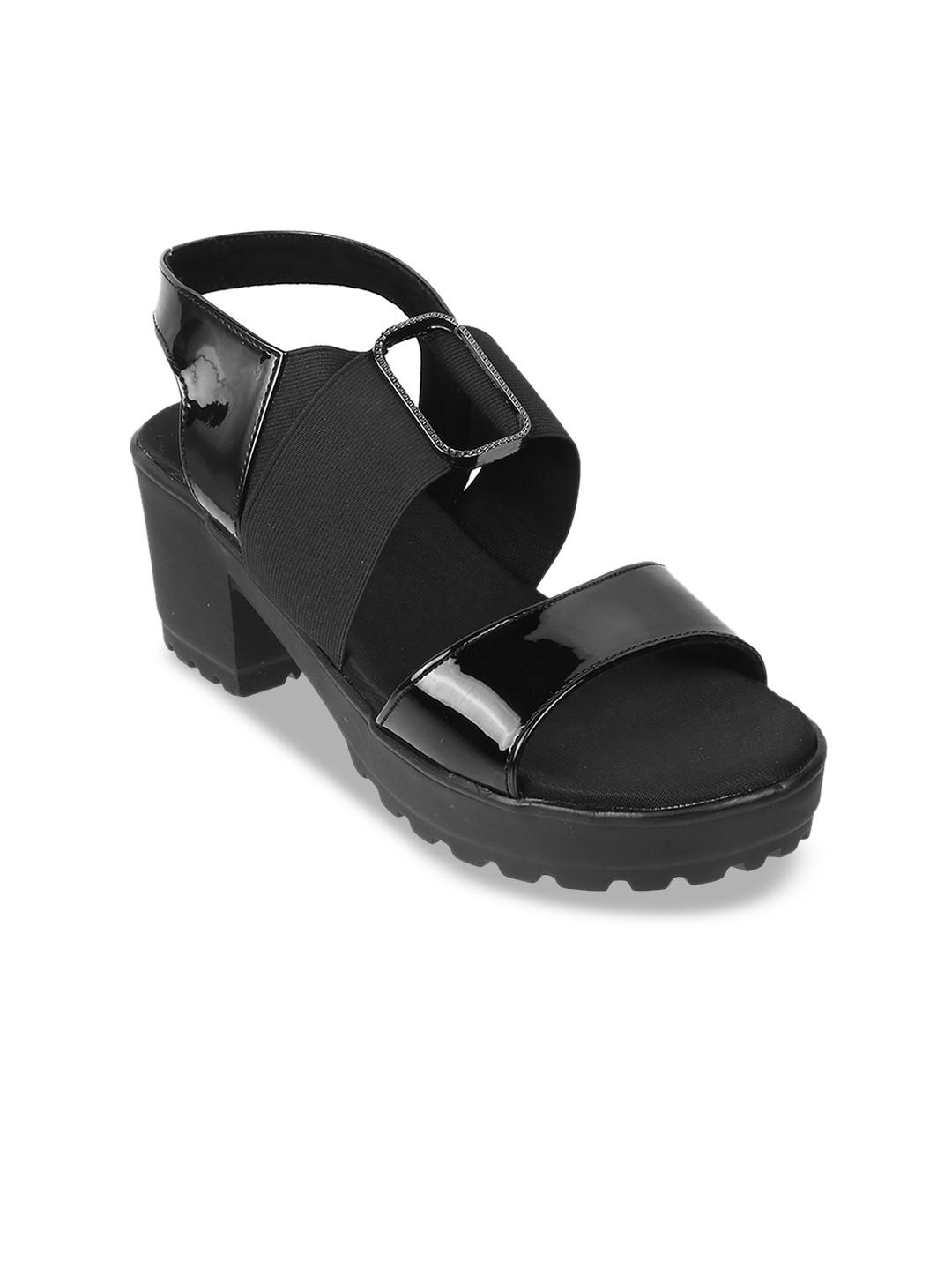 WALKWAY by Metro Buckle Detailed Open Toe Platform Heels