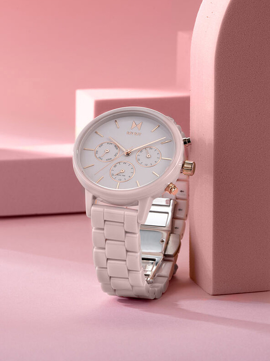 MVMT Women Ceramic Bracelet Style Straps Analogue Multi Function Watch 28000327-D