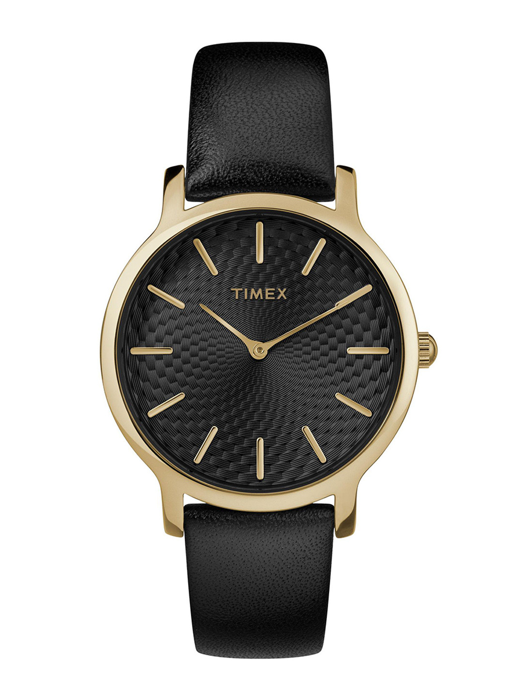 Timex Women Textured Dial & Leather Straps Analogue Watch TW2R36400JQ