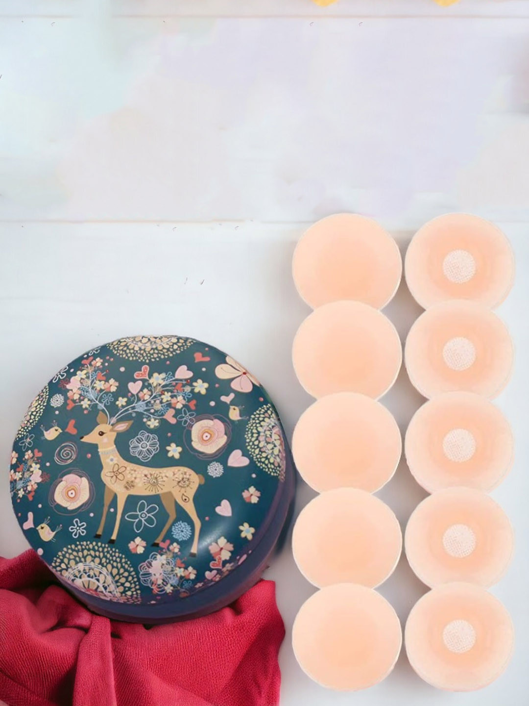 PLUMBURY Set Of 5 Stick On Silicon Nipple Cover Pasties