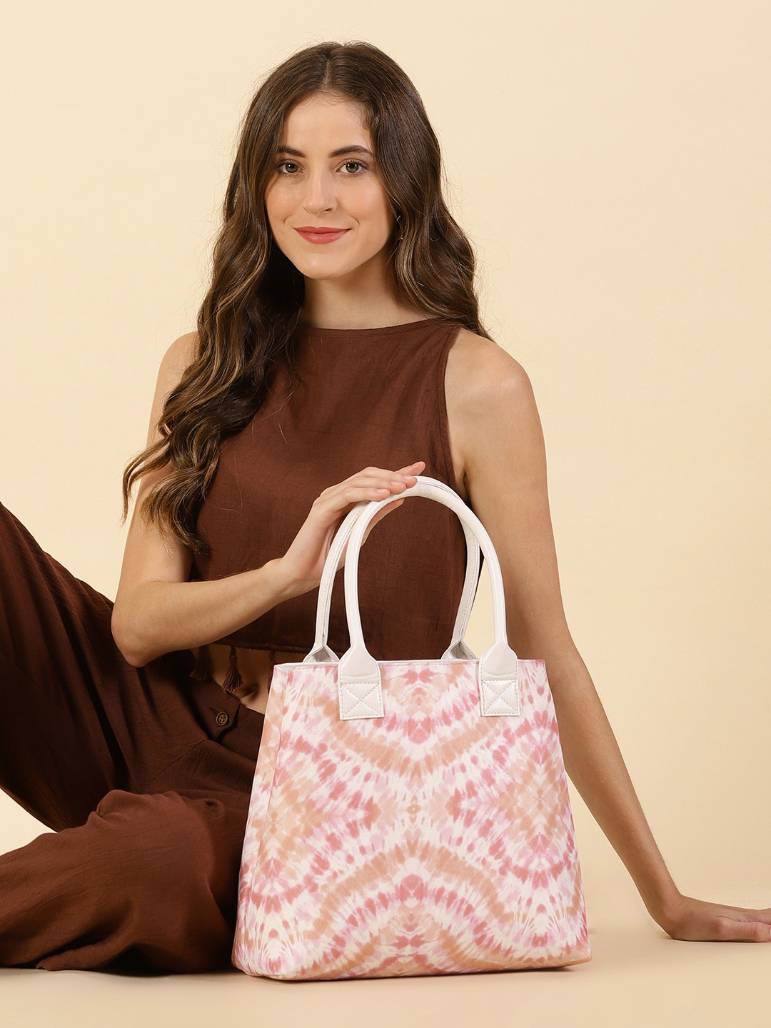 Sangria Tie & Dye Dyed Shopper Tote Bag