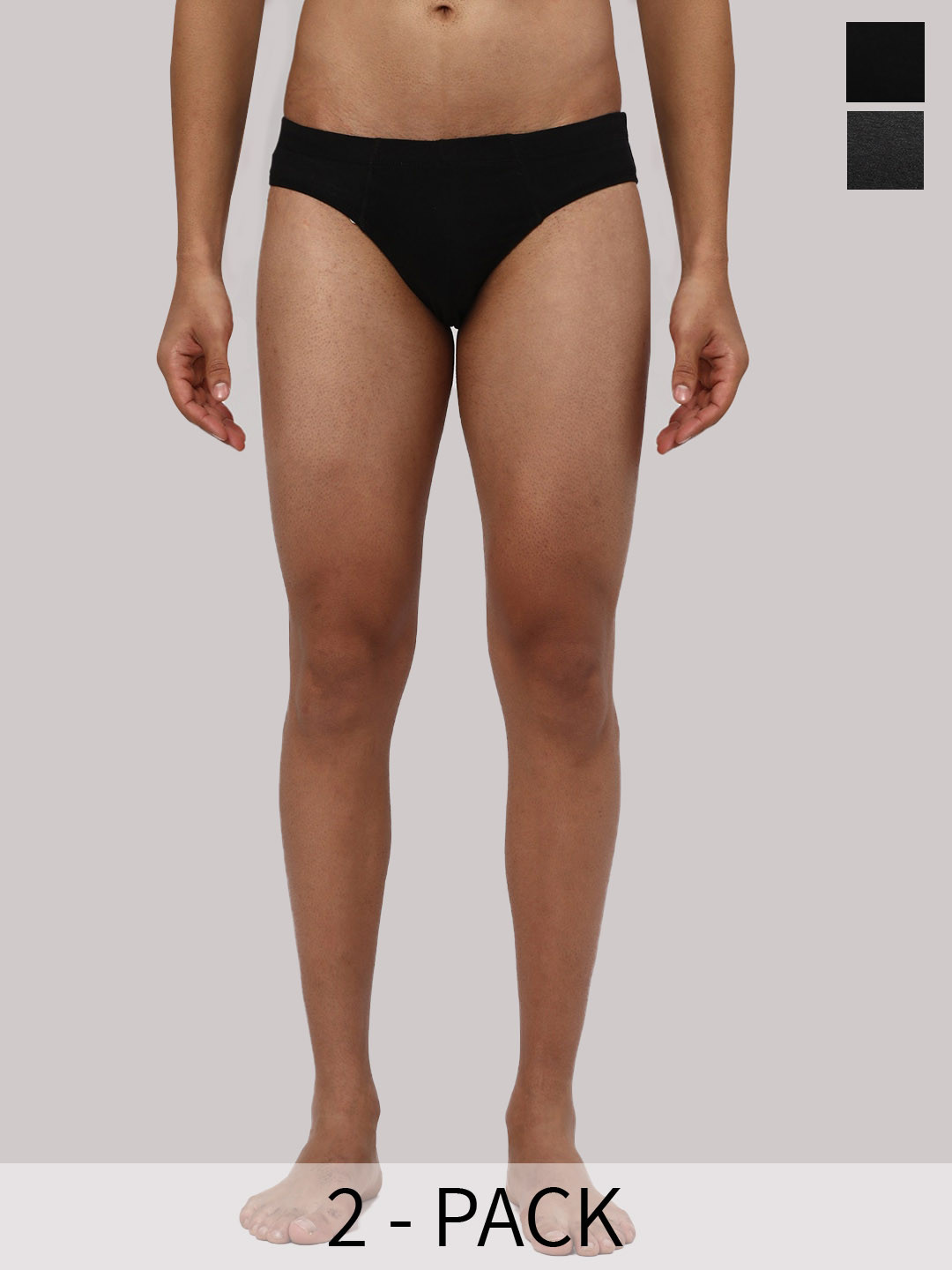 R&B Pack Of 2 Low-Rise Cotton Basic Briefs 8909006068798