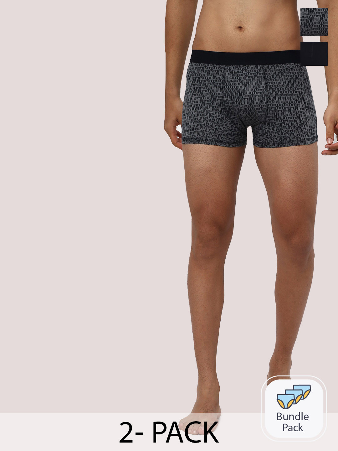 R&B Pack Of 2 Printed Cotton Trunks 8909006053244