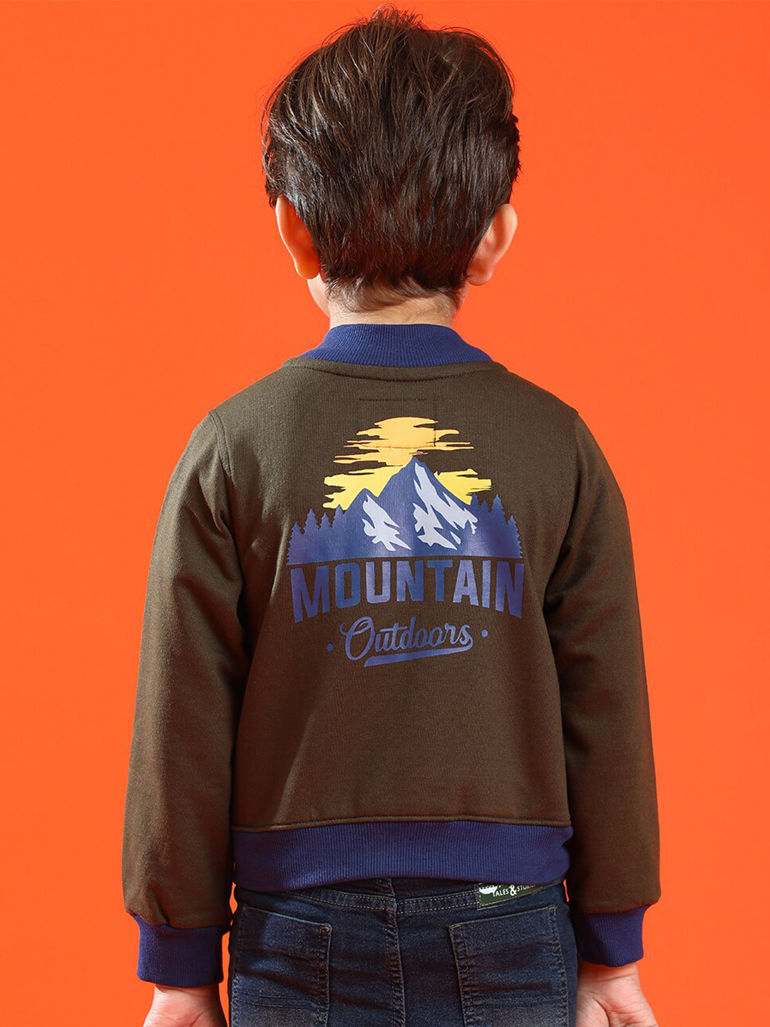 TALES & STORIES Boys Graphic Printed Front-Open Sweatshirt