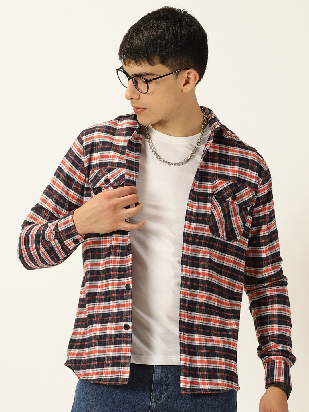 Thomas Scott Smart Slim Fit Flannel Tartan Checks Shirt