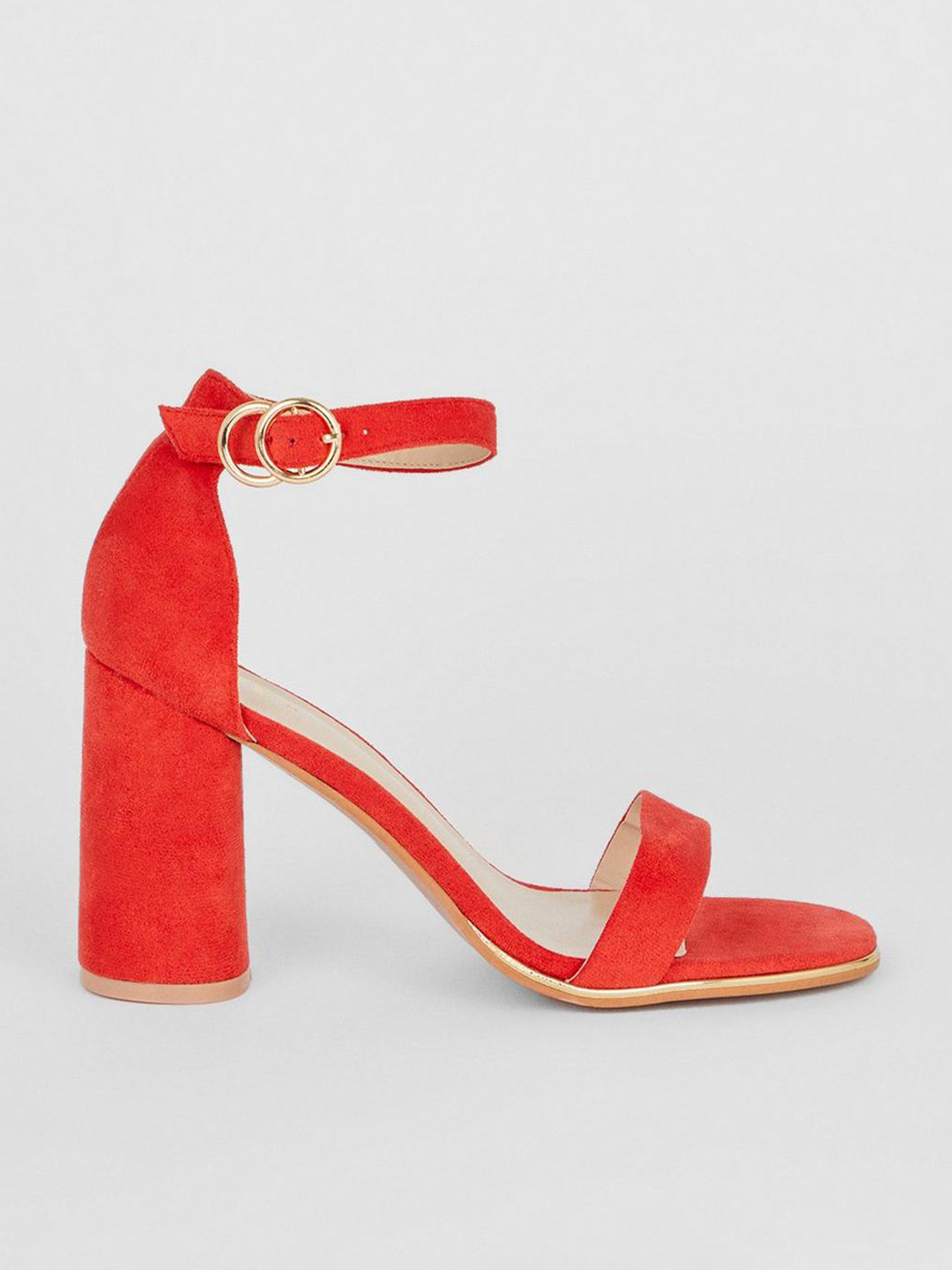 DOROTHY PERKINS Mid-Top Wide Fit Velvet Finish Block Heels