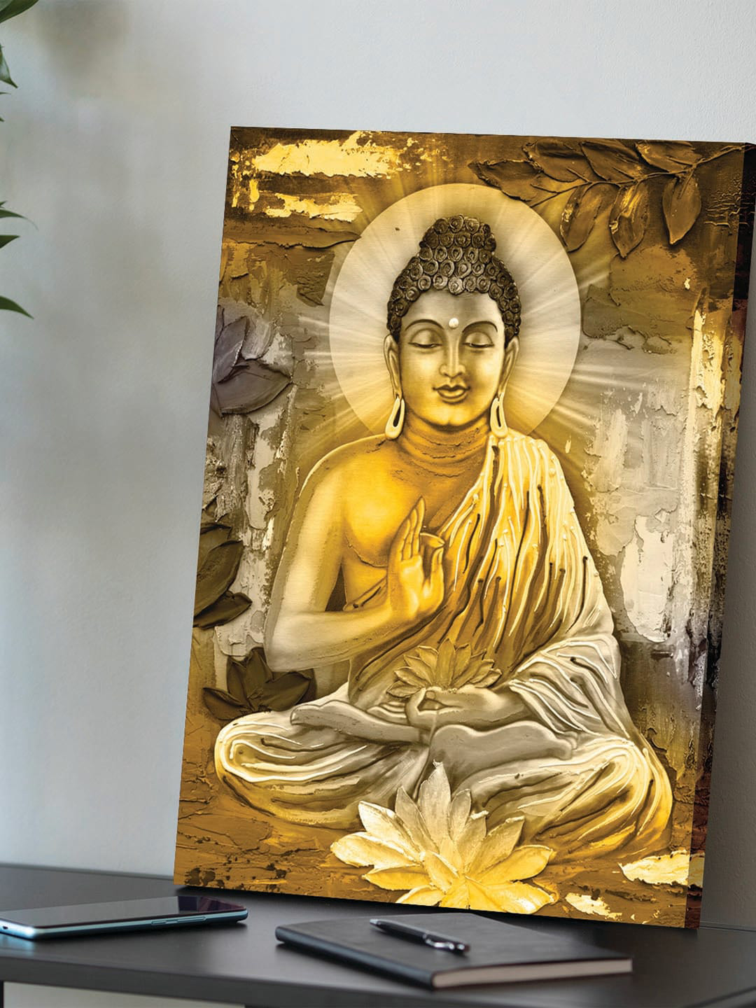 Art Street Lord Buddha Canvas Wall Rectangle Paintings Wall Art -16 x 22 In