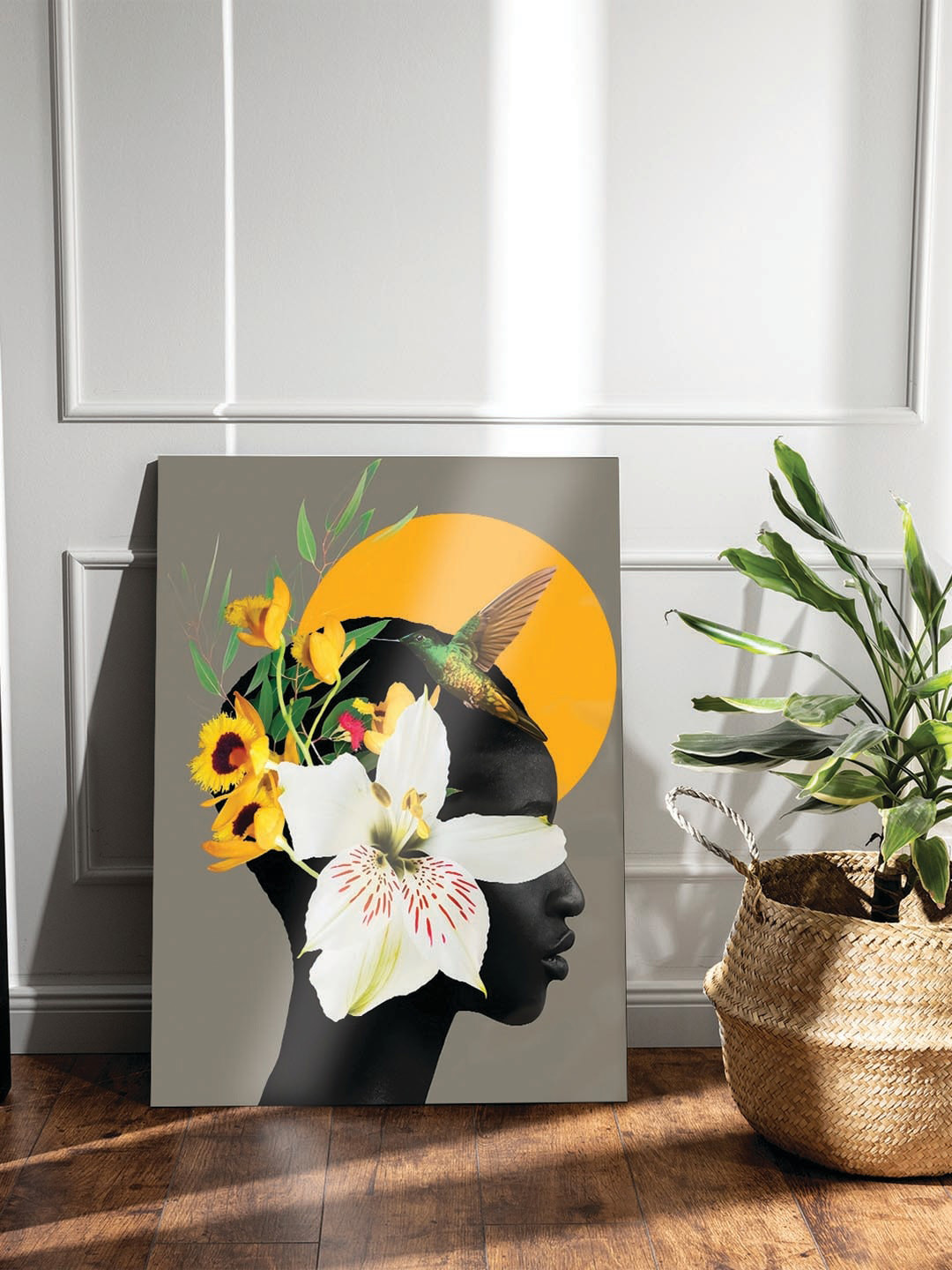 Art Street Grey & White Canvas Painting Wall Art