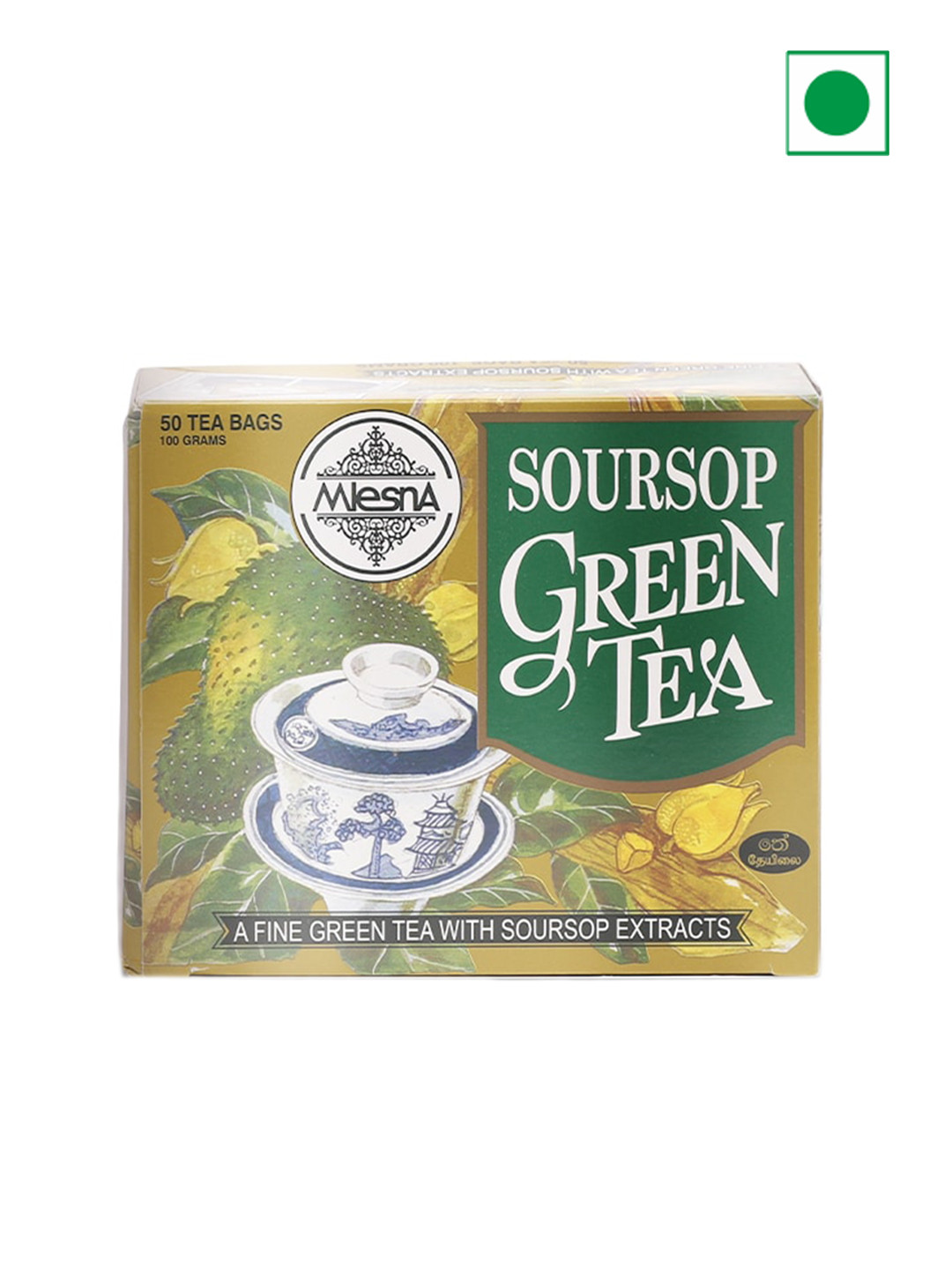 Mlesna Green Sour Sop Flavoured Tea bag -100gm