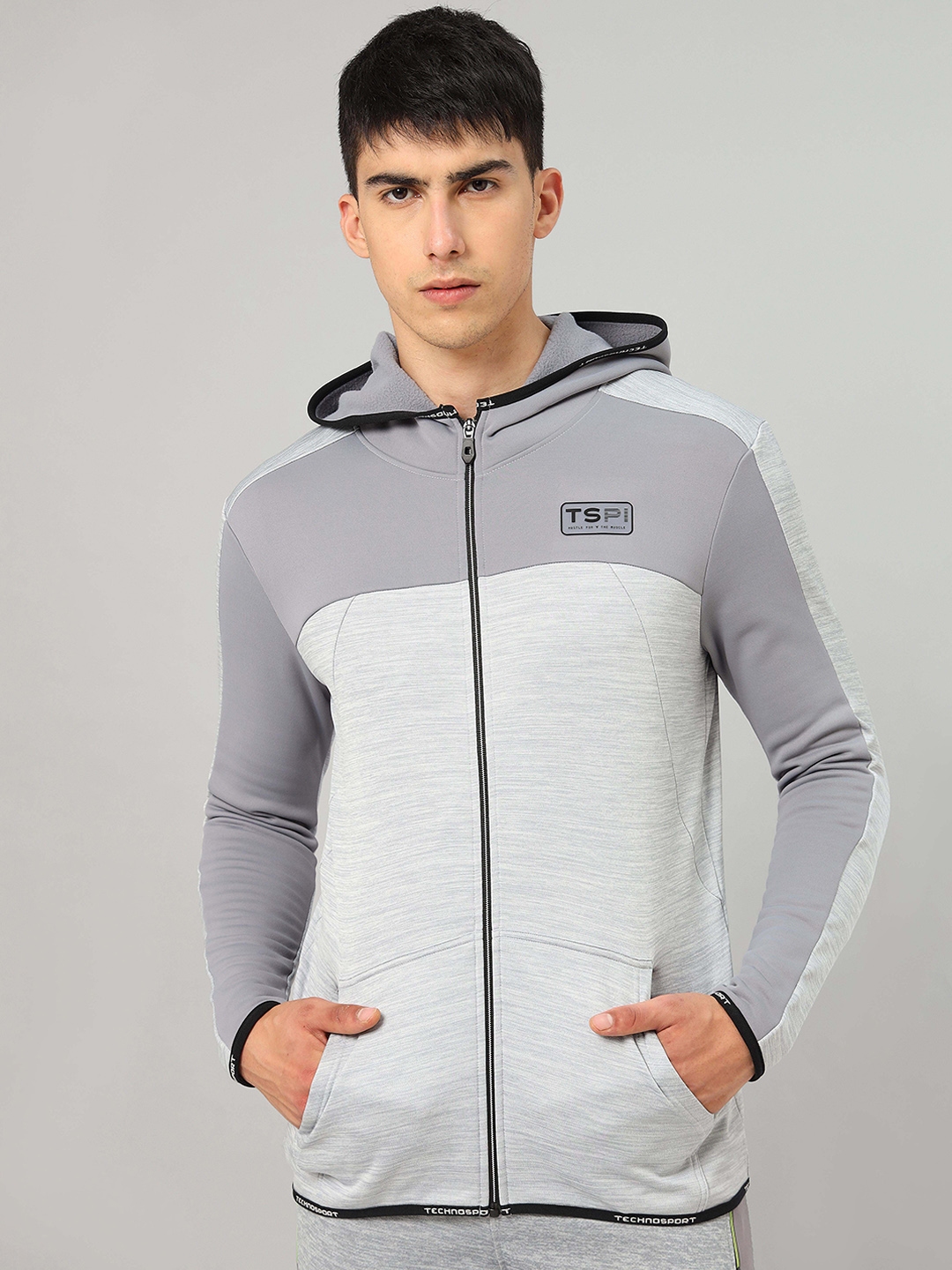 Buy Technosport Colourblocked Hooded Lightweight Antimicrobial Training or Gym Sporty Jacket Jackets for Men 26365040 Myntra