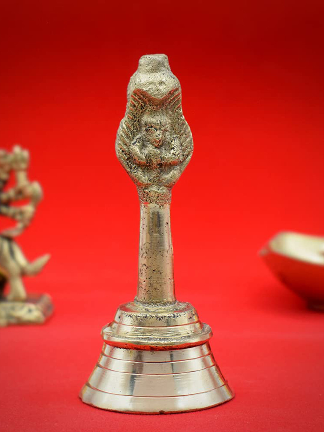 PujaNPujari Gold Toned Garuda Ghanti Bell