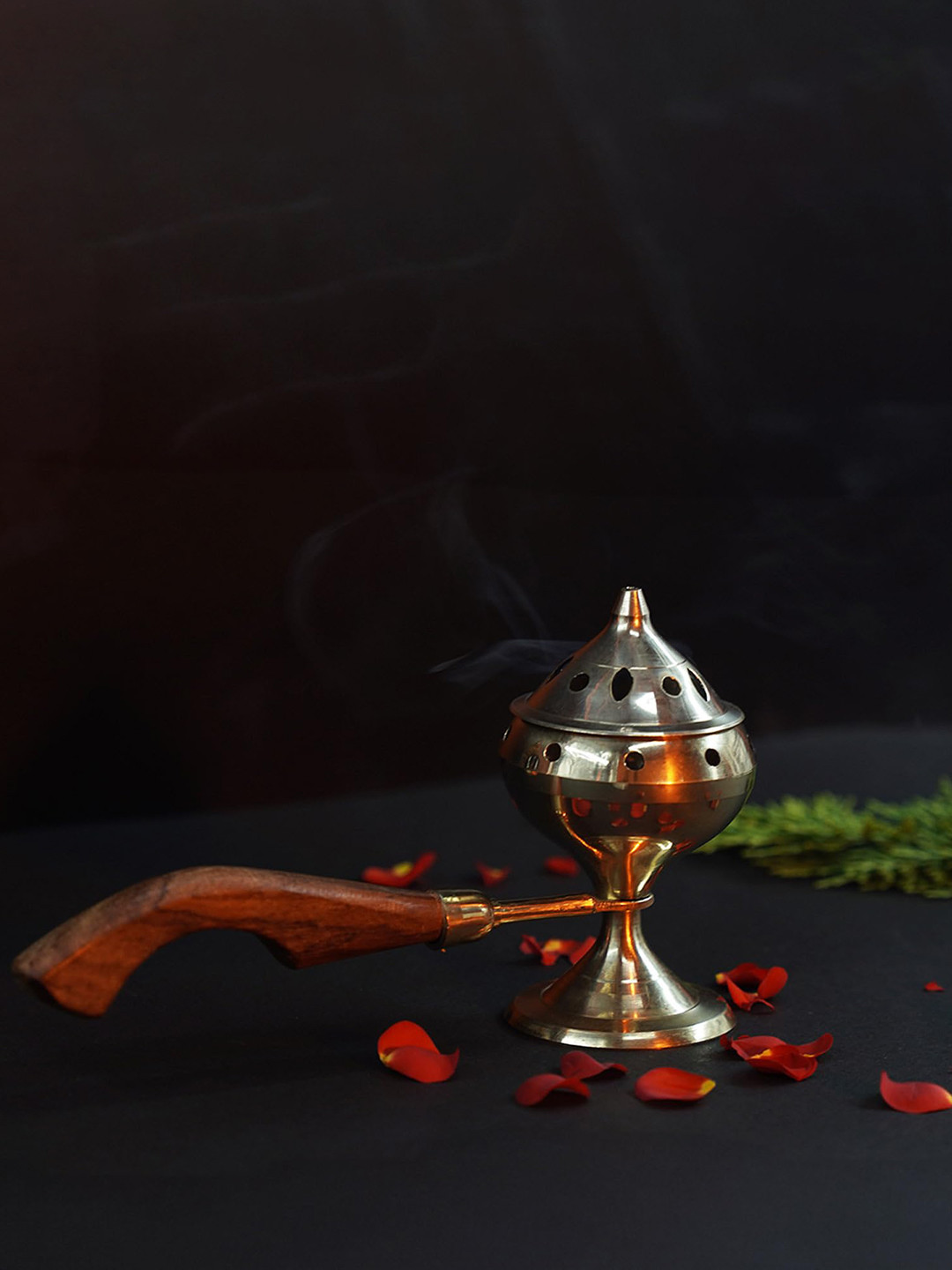 PujaNPujari Gold Toned Loban Dhoop Burner