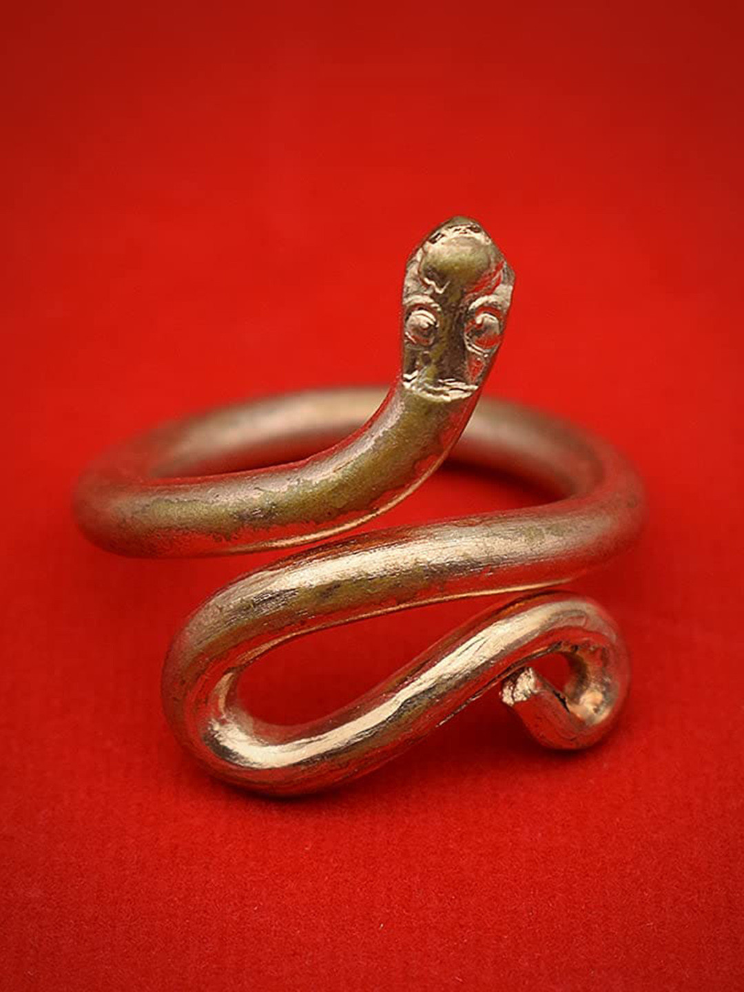 PujaNPujari Gold-Tone & Brown Snake Nag Murti Idol