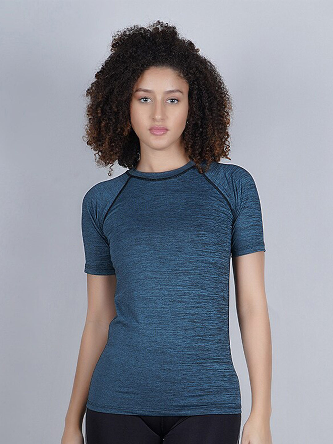 NEVER LOSE Round Neck Compression Quick Dry Moisture Wicking Training T-shirt