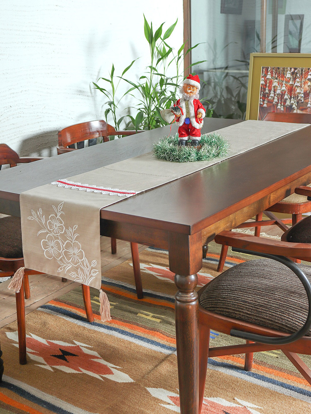 ZEBA Beige Lace Detail Table Runners