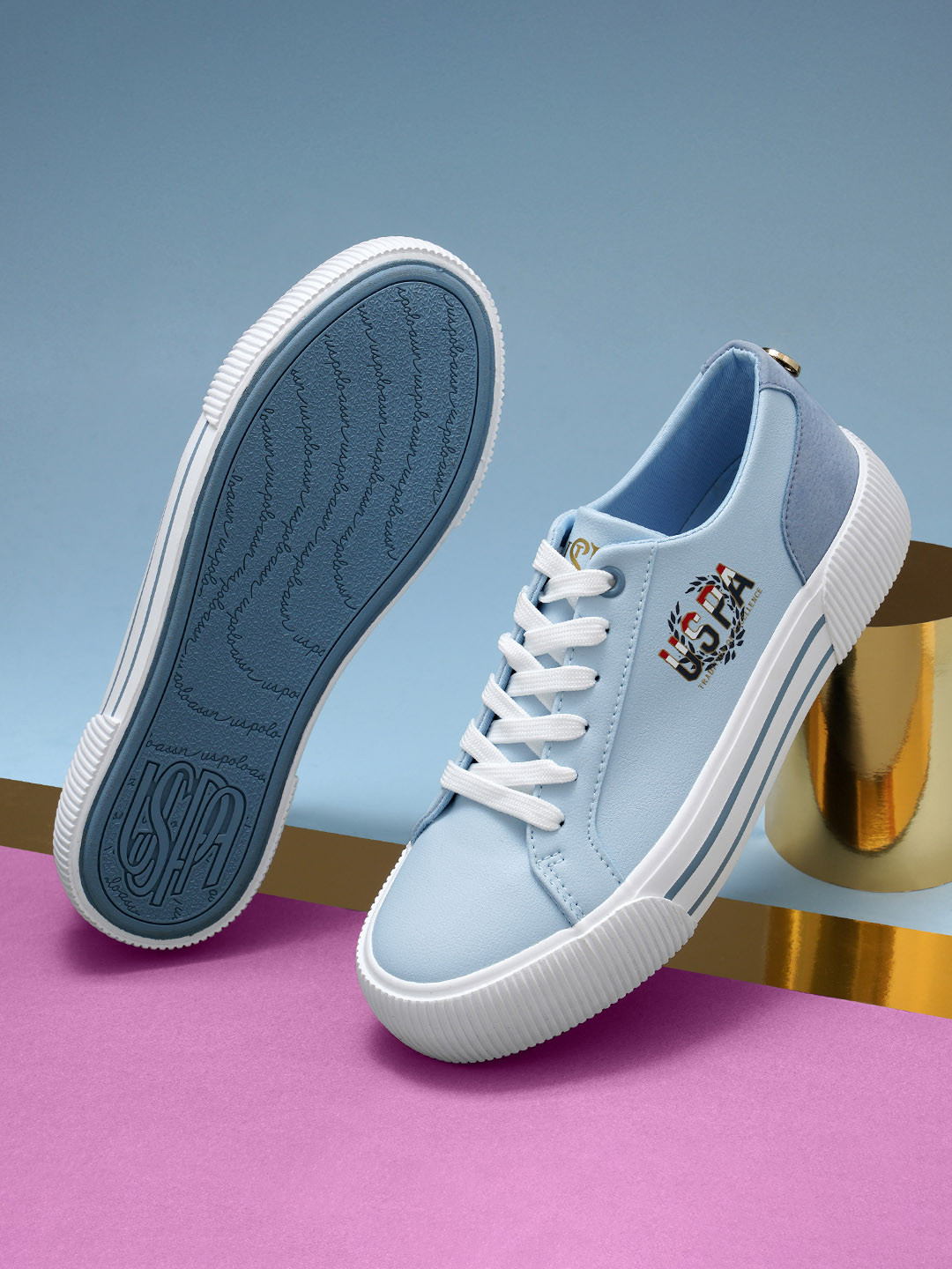 U.S. Polo Assn. Women HOLLIE Printed Comfort Insole Basics Sneakers