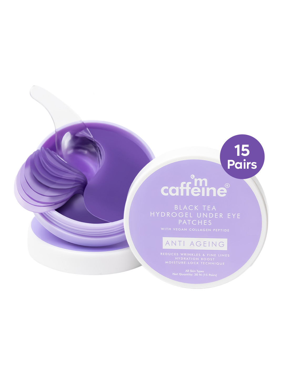 MCaffeine Black Tea Hydrogel Under Eye Patches - 15 pairs