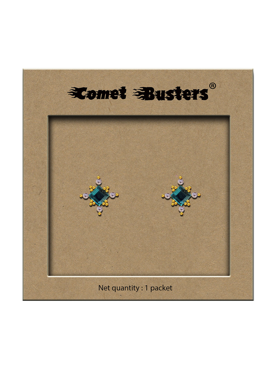 Comet Busters Non Piercing Stick On Studs Earrings