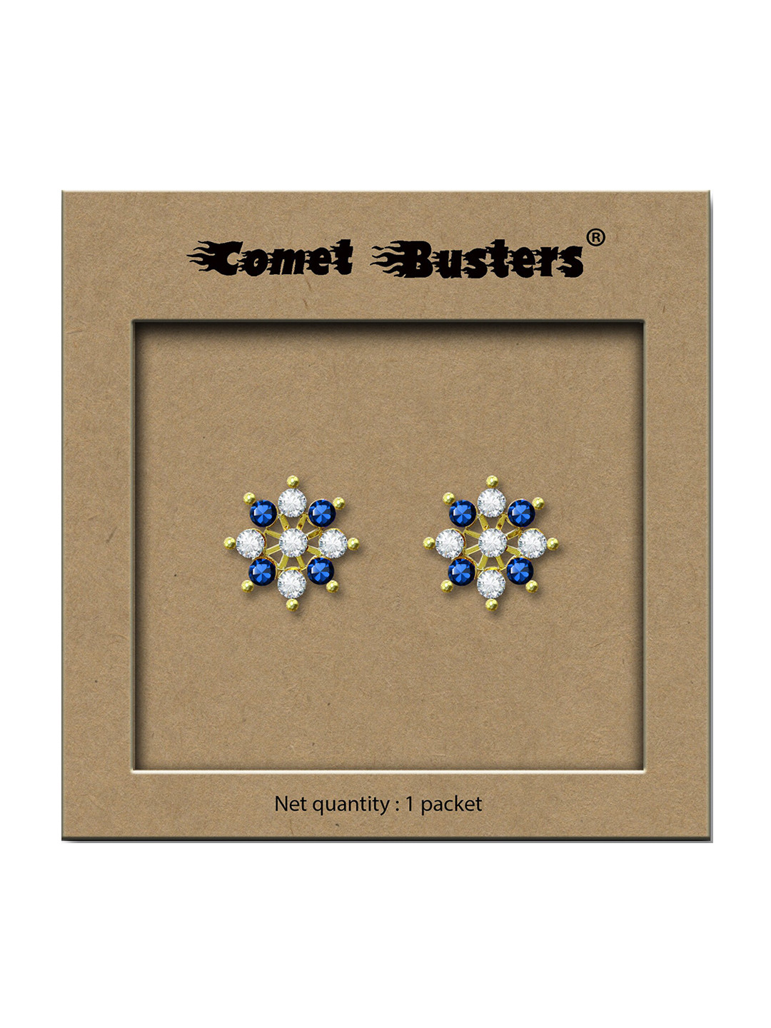 Comet Busters Non Piercing Stick On Studs Earrings