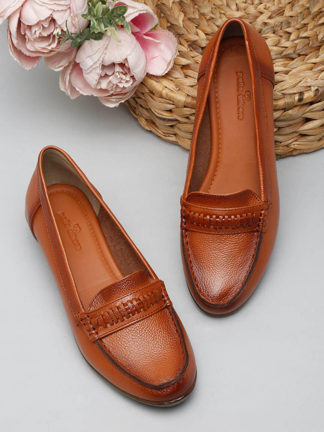 pelle albero Textured Work Wedge Pumps