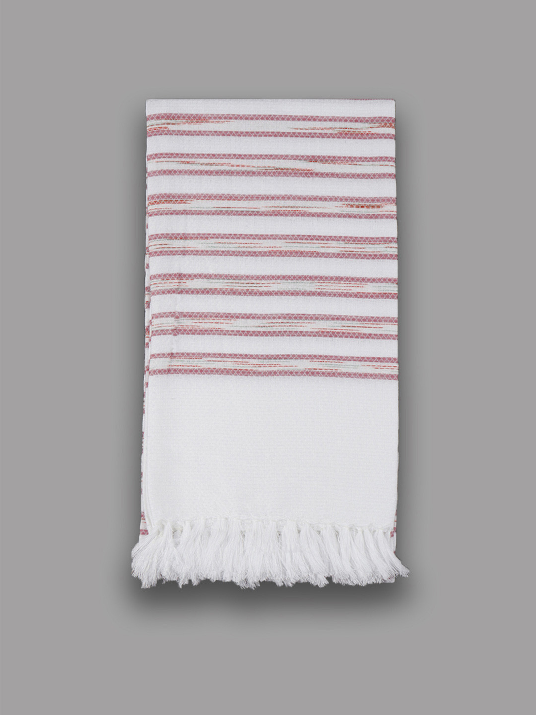 Ramraj Pack of 3 Striped Multicolor Cotton Bath Towels 150 GSM