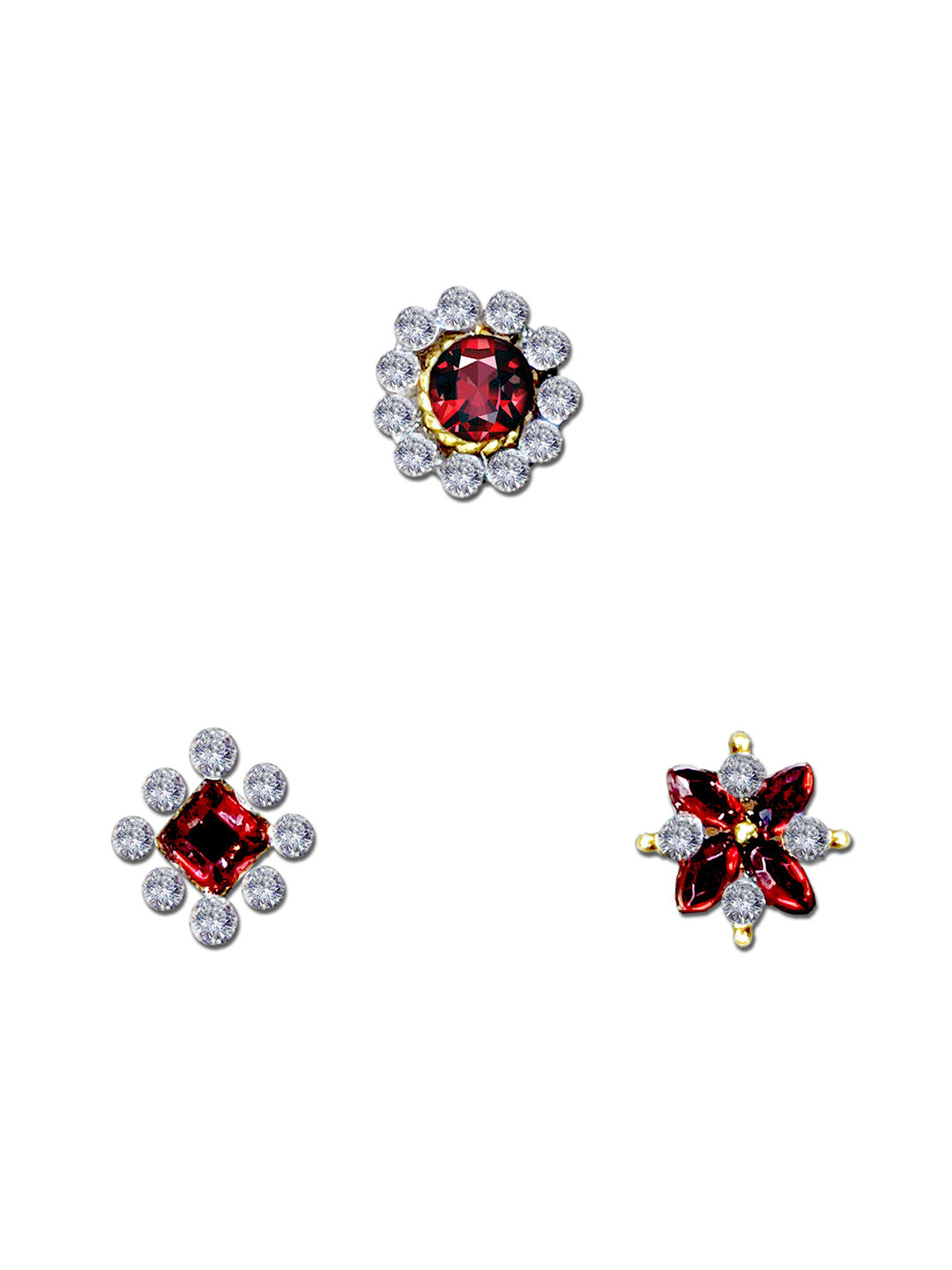 Comet Busters Handcrafted Fake Nose Studs - Maroon 41