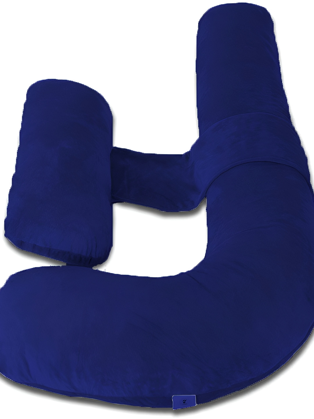 DADDY COOL Navy Blue Solid Faux Velvet Ultra Soft Fibre Maternity Pillow-17.8 x 76.2 x 139.7 cm