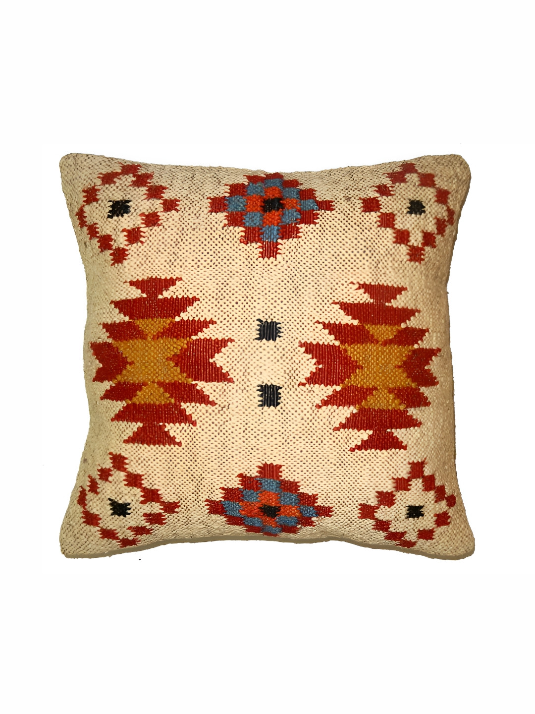 iinfinize Red and Beige Kilim Cushion Cover