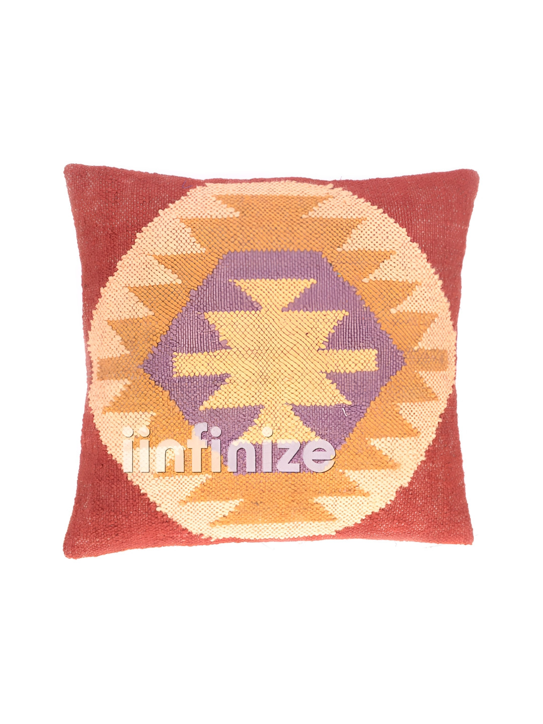 iinfinize Red and Orange Kilim Cushion Cover